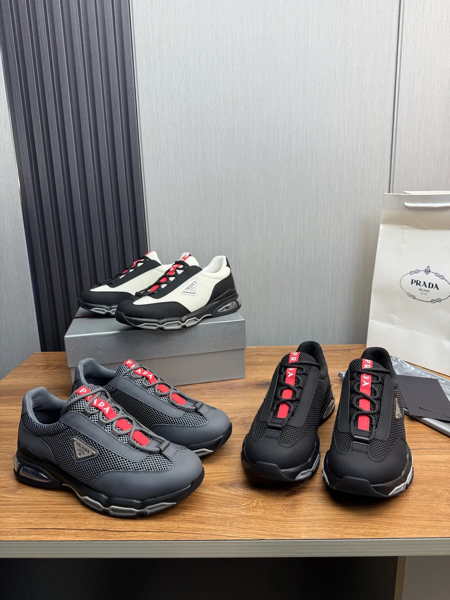 Men's shoes 💰660💰 [PRADA] Men's shoes are popular in the counter, high-quality shipments ✔️Official website synchronization, original imported cowhide with comfortable mesh + cowhide lining, 1⃣️:1⃣️reproduction, original factory air-cushioned original sole, 38-45